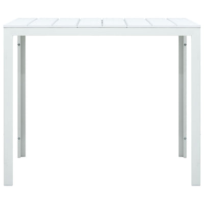 Sohvapöytä valkoinen 78x78x74 cm HDPE puutyyli
