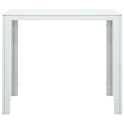 Sohvapöytä valkoinen 78x78x74 cm HDPE puutyyli
