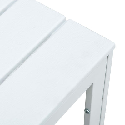 Sohvapöytä valkoinen 78x78x74 cm HDPE puutyyli