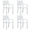 Valkoinen puutarhatuolit Kasandra (4 kpl hdpe puun näköinen)