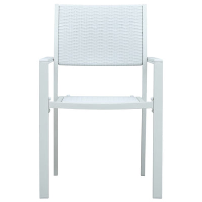 Valkoinen puutarhatuolit Yasin 4 kpl (muovi rottinkityyli)