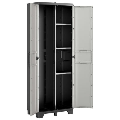 Keter Monitoiminen varastokaappi Gear musta ja harmaa 182 cm