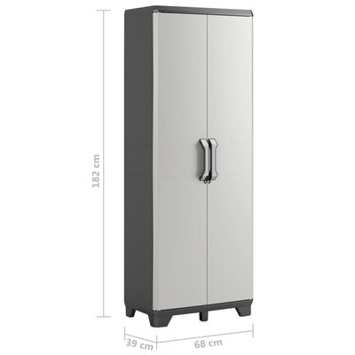 Keter Monitoiminen varastokaappi Gear musta ja harmaa 182 cm