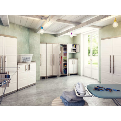 Beige ja taupe keter varastokaappi hyllyillä excellence Delores 182cm