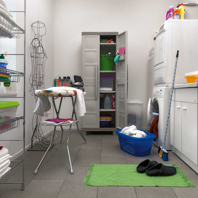 Beige ja taupe keter varastokaappi hyllyillä excellence Delores 182cm