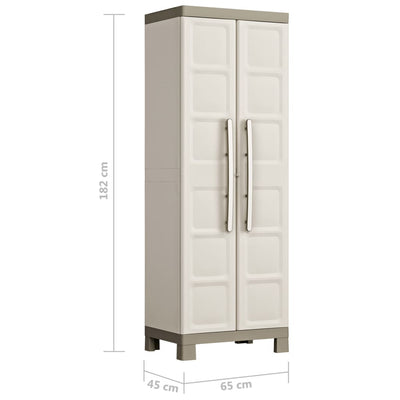 Keter Varastokaappi hyllyillä Excellence beige ja taupe 182 cm