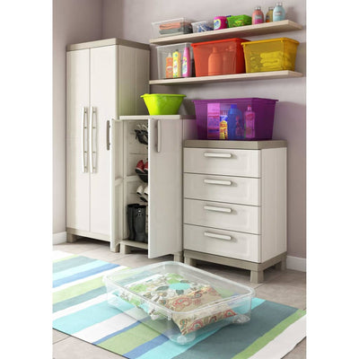 Keter Monitoimivarastokaappi/hyllyt Excellence beige ja taupe 182 cm