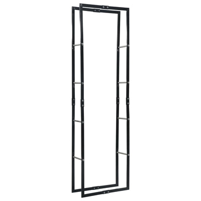 Polttopuuteline musta 60x25x200 cm teräs