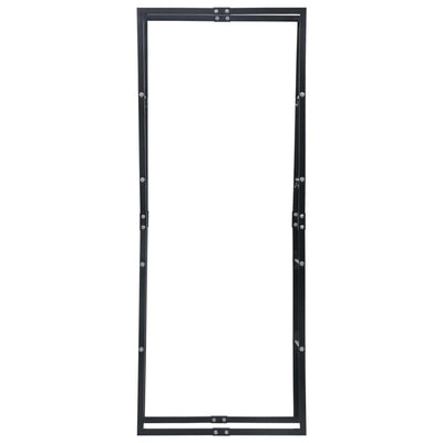 Polttopuuteline musta 80x25x200 cm teräs