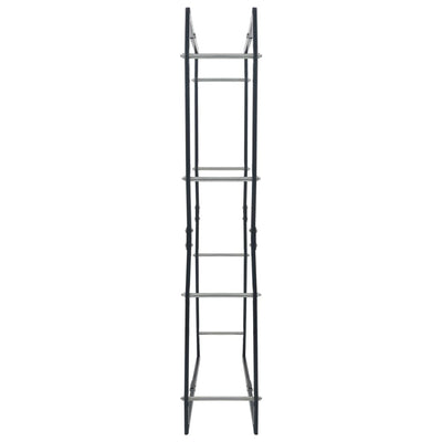 Polttopuuteline musta 80x25x150 cm teräs