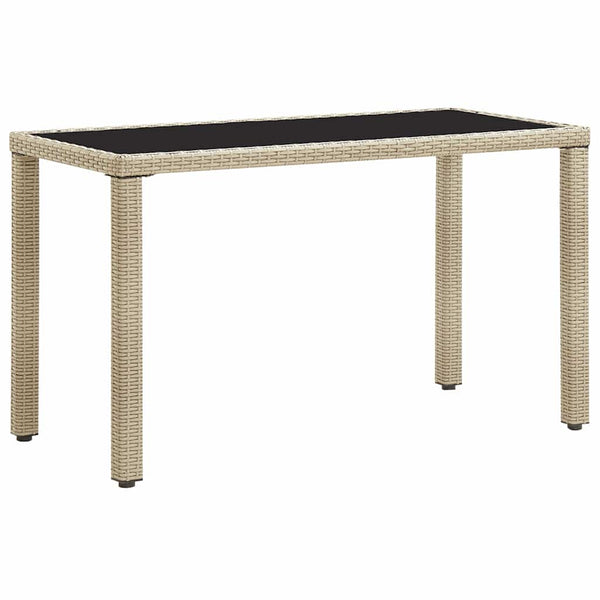 Puutarhapöytä beige 123x60x74 cm polyrottinki