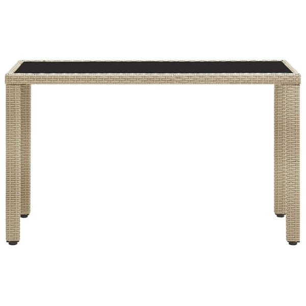 Puutarhapöytä beige 123x60x74 cm polyrottinki