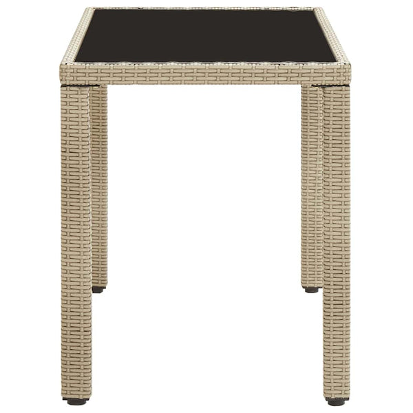 Puutarhapöytä beige 123x60x74 cm polyrottinki