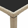 Puutarhapöytä beige 123x60x74 cm polyrottinki