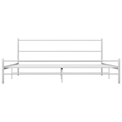 Valkoinen sängynrunko Harrold 160x200cm (metalli)