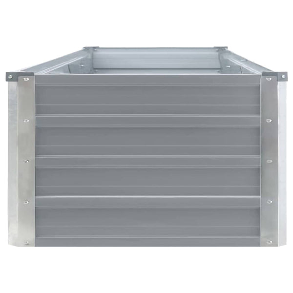 Harmaa korotettu kukkalaatikko galvanoitu teräs Hareclia 320x40x45cm