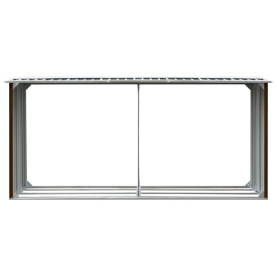 Ruskea puuvaja galvanoitu teräs Leatha 330x92x153cm