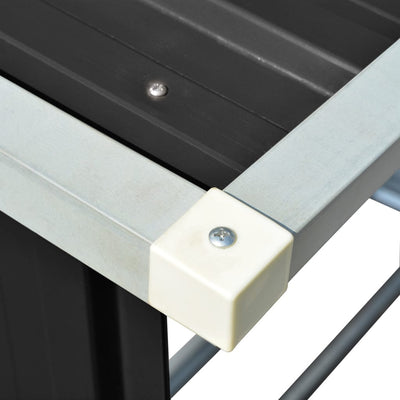 Antrasiitti puuvaja galvanoitu teräs Bietu 163x83x154cm