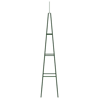 Puutarhan kasvitelineet 2 kpl tummanvihreä 35x35x195 cm rauta