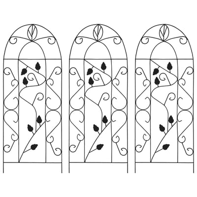 Musta kasvitelineet Meluzina 40x100cm (3 kpl rauta)