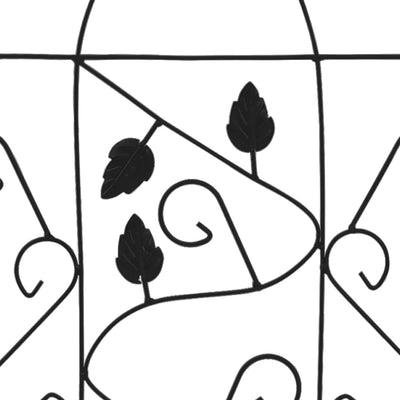 Musta kasvitelineet Meluzina 40x100cm (3 kpl rauta)