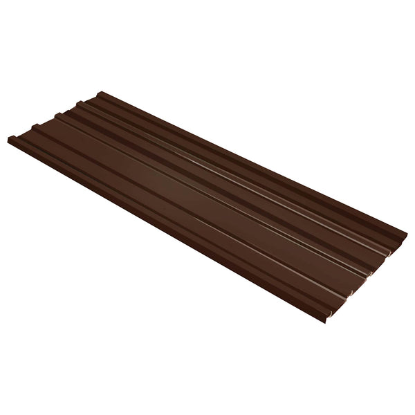 Kattopaneeli 12 kpl Ruskea 129 x 45 cm Galvanoitu teräs