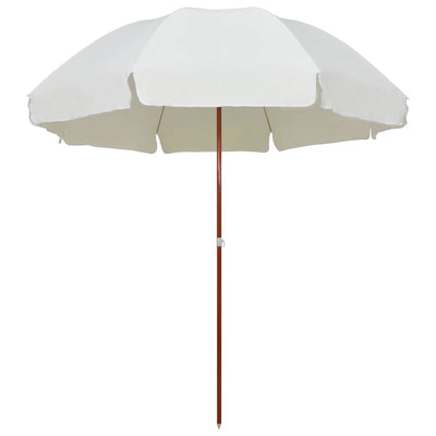 Aurinkovarjo terästolpalla 300 cm hiekka