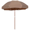 Aurinkovarjo terästolpalla 300 cm taupe