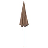Aurinkovarjo terästolpalla 300 cm taupe