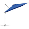 Sininen aurinkovarjo cantilever led/terästolppa Carleto 250x250cm