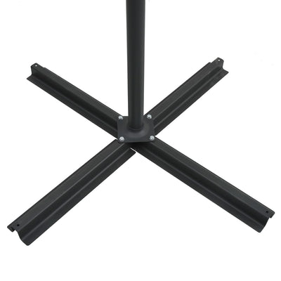Aurinkovarjo cantilever LED/terästolppa 250x250 cm sininen