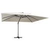 Aurinkovarjo cantilever LED/alumiinitolppa 400x300 cm hiekka