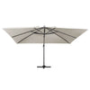 Aurinkovarjo cantilever LED/alumiinitolppa 400x300 cm hiekka