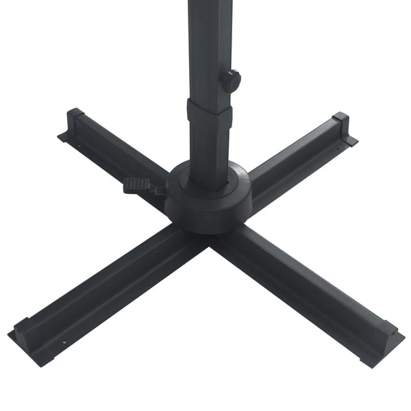 Hiekka aurinkovarjo cantilever led/alumiinitolppa Zarin 400x300cm