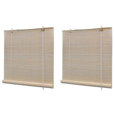 Luonnolliset bambu rullaverhot 2 kpl 120x160 cm