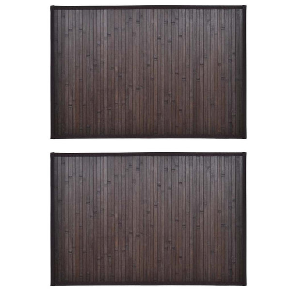 Bambu kylpymatto 2 kpl 60x90 cm tummanruskea