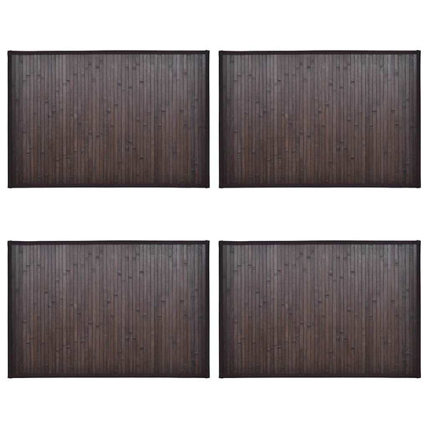 Bambu kylpymatto 4 kpl 40x50 cm tummanruskea