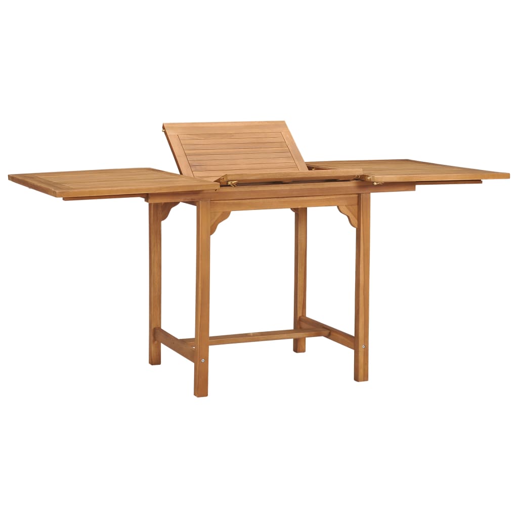 Jatkettava puutarhapöytä Vidovici (110-160)x80x75cm (tiikki)