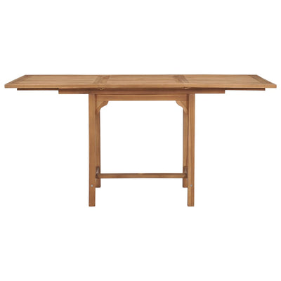 Jatkettava puutarhapöytä (110-160)x80x75 cm täysi tiikki