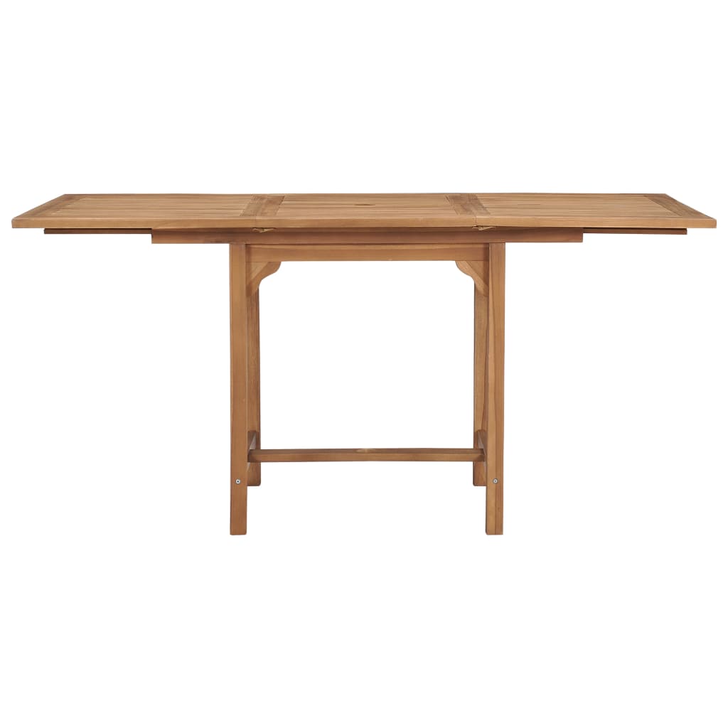 Jatkettava puutarhapöytä Vidovici (110-160)x80x75cm (tiikki)