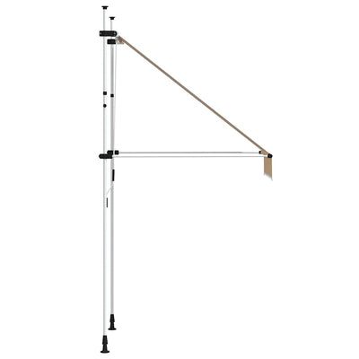 Oranssivalkoiset sisäänkelattava markiisi Asigurtri 100cm (raidat)