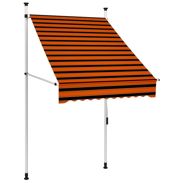 Sisäänkelattava markiisi 100 cm oranssi ja ruskea