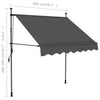 Sisäänkelattava markiisi LED-valoilla 200 cm antrasiitti