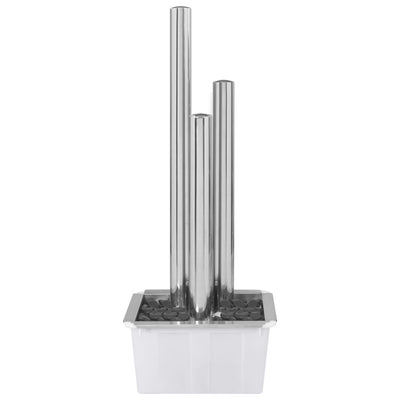 Puutarhan suihkulähde hopea 48x34x123 cm ruostumaton teräs