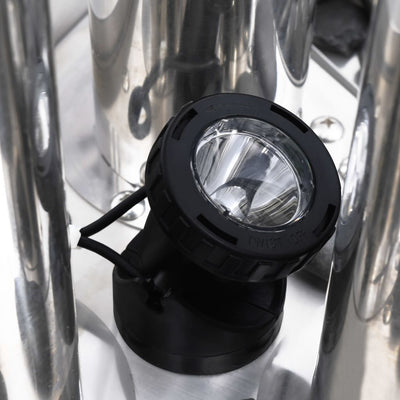 Puutarhan suihkulähde hopea 48x34x123 cm ruostumaton teräs