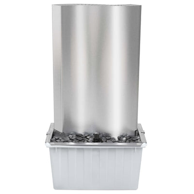 Puutarhan suihkulähde hopea 60,2x37x122,1 cm ruostumaton teräs