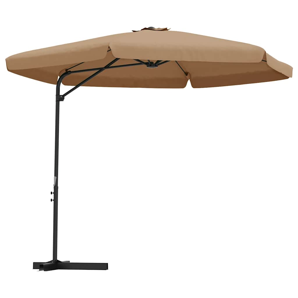 Aurinkovarjo terästolpalla 300 cm taupe