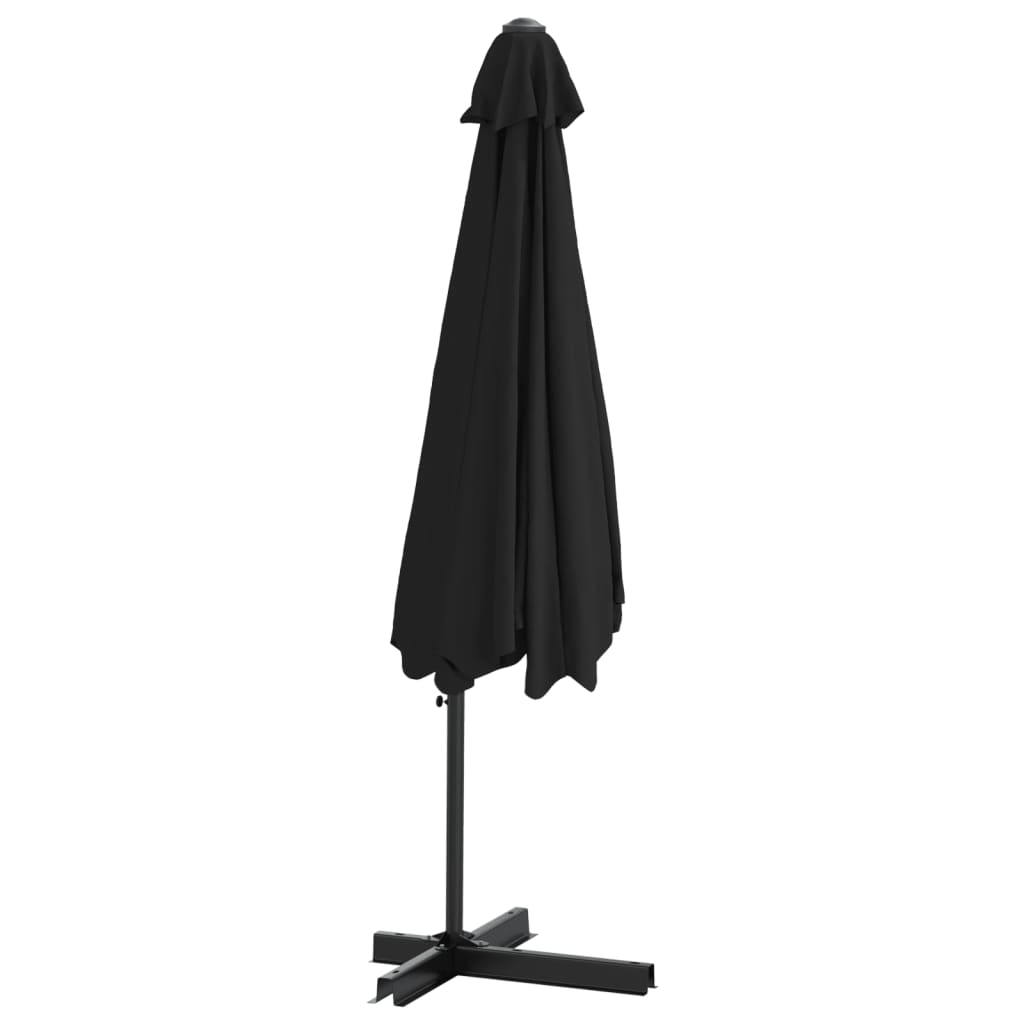 Aurinkovarjo terästolpalla 300 cm musta