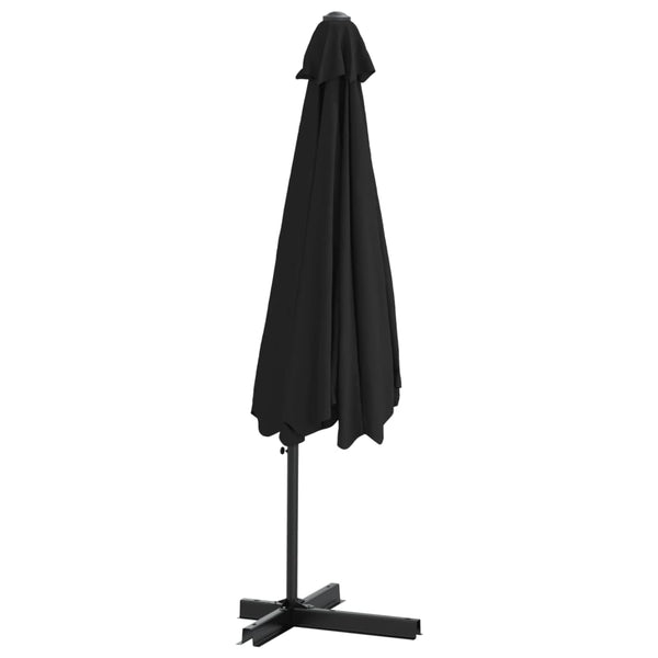 Aurinkovarjo terästolpalla 300 cm musta