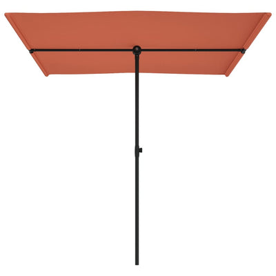 Aurinkovarjo alumiinitanko 2x1,5 m terrakotta